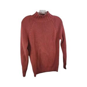 Vintage ORVIS Sweater  Brick Red‎ SMALL Mock Neck